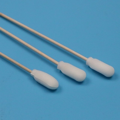 TX720 Aplicador de cotonete com haste de madeira biodegradável, cobertura de espuma médica e ponta de algodão