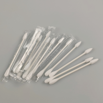 Swabs de algodão de salão profissional envoltos individualmente em pontas redondas / pontiagudas para uso de extensões de laço no spa