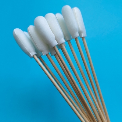 720 Cobertura de espuma biodegradável de madeira de algodão Swabs aplicadores de limpeza de precisão Swabs para laboratórios
