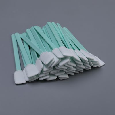 Swab de limpeza de poliéster de camada dupla cabeça rectangular plana 15mm Lint livre Swab de limpeza de eletrônicos 125mm 100pcs