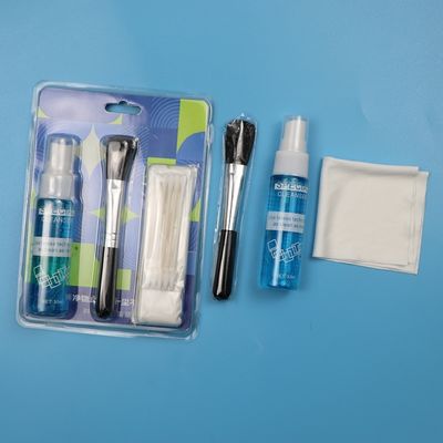 Lenços de Limpeza Portáteis de Microfibra 4 em 1 para Limpeza de Ecrãs, Laptops e Lentes com Solução