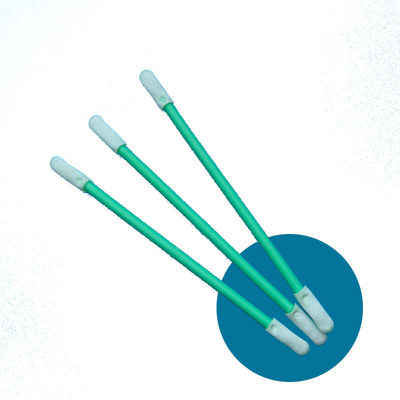 TX758 Lint Free Double Ended ESD Polyester Swab Precision Cleanroom Swab detalhado para remoção de poeira