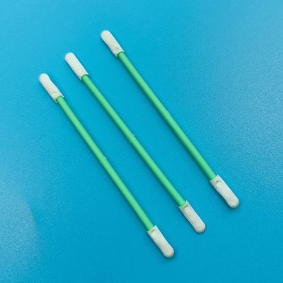 TX758 Lint Free Double Ended ESD Polyester Swab Precision Cleanroom Swab detalhado para remoção de poeira