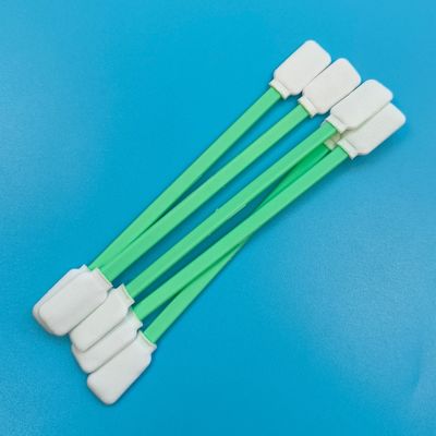 TX714 Lint Free Flat Square ESD Swab de poliéster de limpeza de superfície de sala limpa Swab com cabeças duplas
