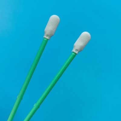 Lint Free Paddle Head ESD Cleanroom Swab Optical Cleaning Swab de poliéster com cabeças duplas