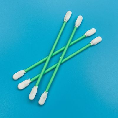 Lint Free Paddle Head ESD Cleanroom Swab Optical Cleaning Swab de poliéster com cabeças duplas