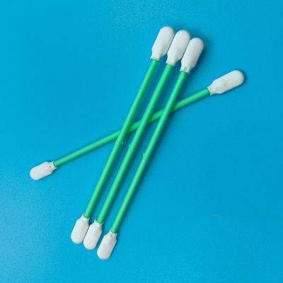Lint Free Paddle Head ESD Cleanroom Swab Optical Cleaning Swab de poliéster com cabeças duplas