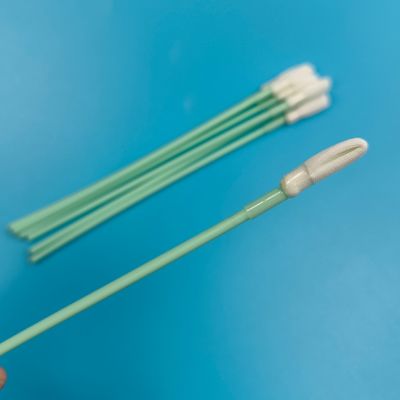 Lint Free 6.5" Extra Long Handle Double Layers Polyester Swab Handmade Cleanroom Swab for Optical Cleaning
