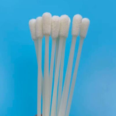 146 mm ABS descartável Stick Flocked Nylon Surface Sampling Swab Flu Test Swab Coleção de amostras orais Swab estéril