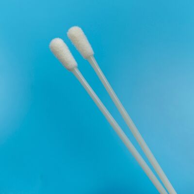 146 mm ABS descartável Stick Flocked Nylon Surface Sampling Swab Flu Test Swab Coleção de amostras orais Swab estéril