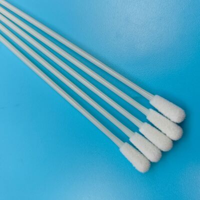 146 mm ABS descartável Stick Flocked Nylon Surface Sampling Swab Flu Test Swab Coleção de amostras orais Swab estéril