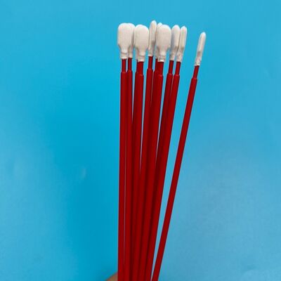 761 Lint Free Red Handle Swab de microfibra limpeza de automóveis Swab detalhado Sala limpa Swab de poliéster para limpeza de semicondutores
