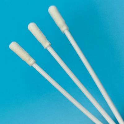 8cm Banho de espuma estéril de bastão de PP branco Swab de superfície de amostragem Swab oral Swab Coleção de amostras Swab com embalagem individual