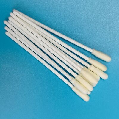 8cm Banho de espuma estéril de bastão de PP branco Swab de superfície de amostragem Swab oral Swab Coleção de amostras Swab com embalagem individual