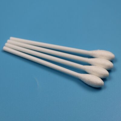 100mm PP rígido Bastão cabeça redonda grande algodão Bud Medical Qtips algodão Swab aplicador para laboratório