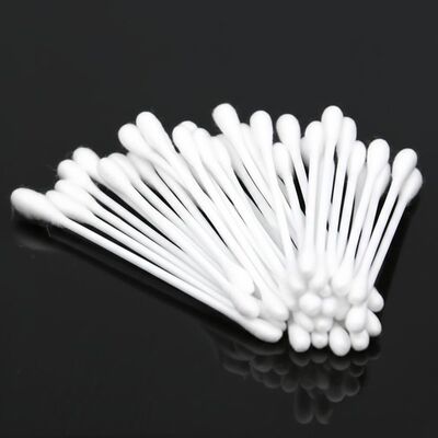 100mm PP rígido Bastão cabeça redonda grande algodão Bud Medical Qtips algodão Swab aplicador para laboratório