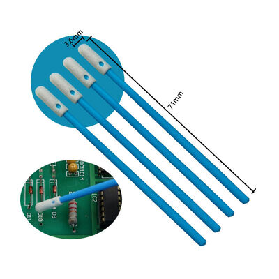 742 alça azul sem fiapos 3.6mm, cotonete de esponja de precisão, ponta de espuma de limpeza eletrônica, cotonete de detalhamento para sala limpa