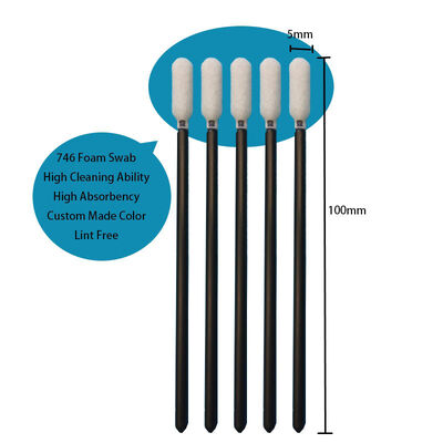 TX746 Cotonete de limpeza automotiva com cabo preto sem fiapos Esponja detalhando cotonete de espuma de precisão para limpeza de carro