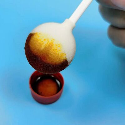 Esponja de Limpeza de Feridas de Alta Capacidade de Fluido: Cabo de 105mm com Cabeça Redonda Grande para Gerenciamento Eficiente de Exsudato