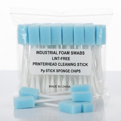 Pp Stick Chips esponja espuma industrial esfregaços de espuma Lint livre de cabeça de impressora de limpeza
