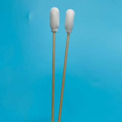 720 vara de madeira biodegradável espuma capa algodão sala limpa cotonete aplicador de espuma com vara de madeira