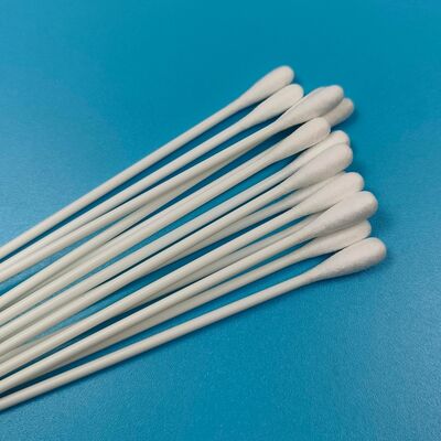 Cotonete de algodão resistente a produtos químicos em bastão PP extra longo descartável de 20 cm Qtips para laboratório