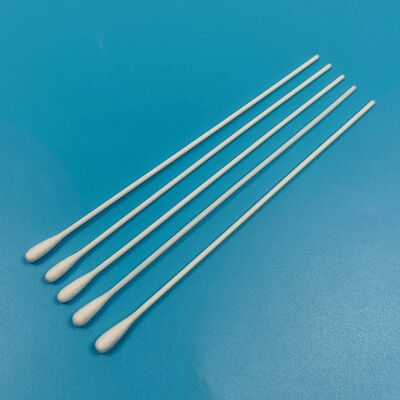 Cotonete de algodão resistente a produtos químicos em bastão PP extra longo descartável de 20 cm Qtips para laboratório