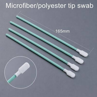 TX761 Swab de poliéster de sala limpa com ponta livre de lingotes e alça de PP durável para limpeza de PCB e lentes ópticas 6.6 polegadas 100pcs