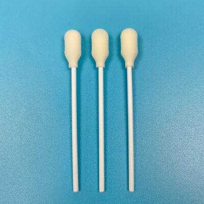 Cobertura de espuma de bastão de papelão branco descartável Espuma de espuma de bastão de algodão para testes médicos