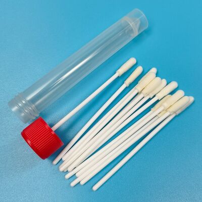 8cm Disponível Branco PP Bastão de espuma estéril Swab VTM Kit Flu Test Swab Oral Ambiental Testing Swab Sampling Swab