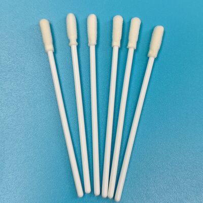 8cm Disponível Branco PP Bastão de espuma estéril Swab VTM Kit Flu Test Swab Oral Ambiental Testing Swab Sampling Swab