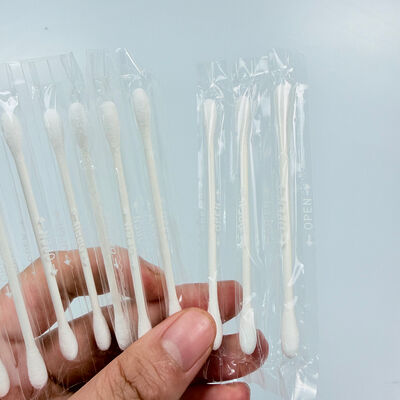 Botões de algodão envoltos individualmente - cabeças redondas e pontiagudas duplas para maquiagem, limpeza de cravas e uso diário