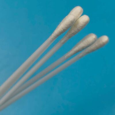 9cm PS Stick Sterile Dacron Oral Swab Flu Test Sample Collection Swab Surface Sampling Swab para Monitoramento Ambiental