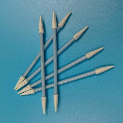 Mini cotonete de esponja sem fiapos, cabo azul de 3.6mm para limpeza de carro, cotonete de espuma esd para limpeza de precisão para sala limpa