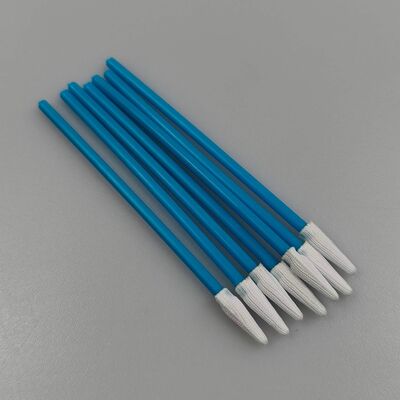 Cotonete sem fiapos com alça azul Mini cotonete pontiagudo de poliéster para limpeza de precisão para sala limpa