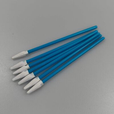 Cotonete sem fiapos com alça azul Mini cotonete pontiagudo de poliéster para limpeza de precisão para sala limpa