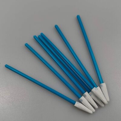 Cotonete sem fiapos com alça azul Mini cotonete pontiagudo de poliéster para limpeza de precisão para sala limpa