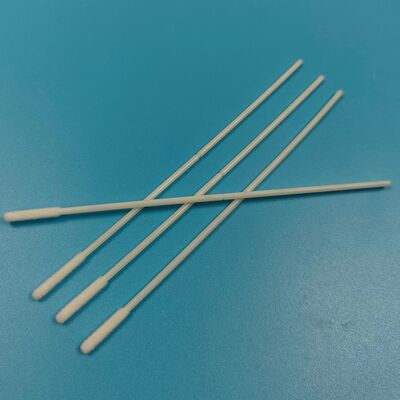 Swab nasal com haste forte de ABS embalado individualmente, estéril e com ponta de nylon flocada para coleta de amostras de gripe e boca