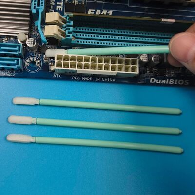 Tx709 verde pp vara esponja de limpeza de precisão cotonete ponta de espuma para sala limpa cotonete de limpeza eletrônica