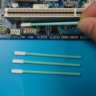 TX758 Cotonete plano pequeno e sem fiapos para limpeza de semicondutores ESD Cotonete de poliéster Cotonete de limpeza de precisão
