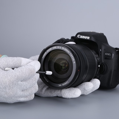 Cotonete preto principal dobro da limpeza da espuma da vara para produtos eletrónicos de consumo
