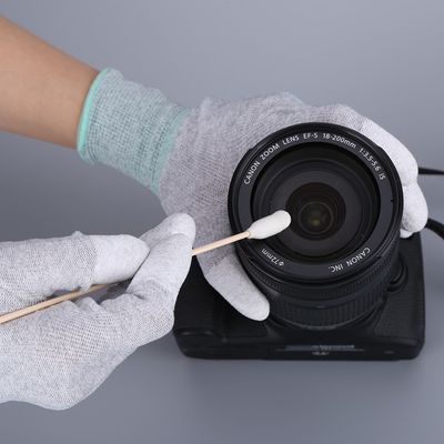 Esvaziamento de superfície com proteção dupla: bastão de madeira com núcleo de algodão revestido de espuma para limpeza industrial sem arranhões