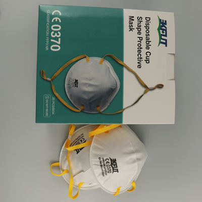 3D impedem a cara descartável civil branca da máscara da gripe 4 camadas