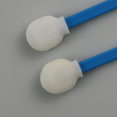 Dos cotonetes sem fiapos descartáveis principais redondos da esponja do pirulito vara azul