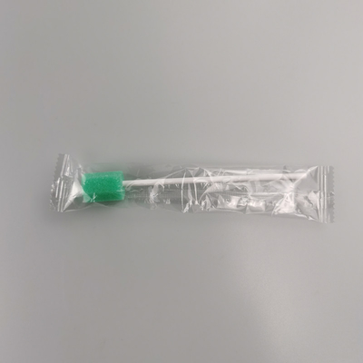 Swabs de higiene oral com código de cores, embalados individualmente, pontas de esponja redonda em forma de flor, verde/rosa, para uso médico e doméstico, certificado SGS