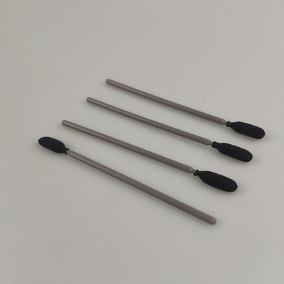 Sala de limpeza Gray Handle Foam Tip Swab livre de poeira com cabeça preta