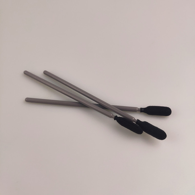 Sala de limpeza Gray Handle Foam Tip Swab livre de poeira com cabeça preta