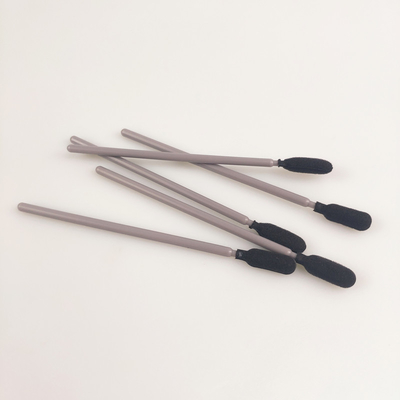 A cabeça redonda preta da esponja espuma cotonetes de limpeza com Grey Handle