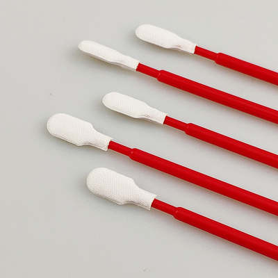 Cotonete de limpeza do poliéster sem fiapos com a lente ótica do laboratório flexível da limpeza da pá