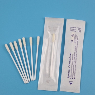 Cotonete envolvido individual da coleção de espécime de 8cm, cotonete do nariz do PCR